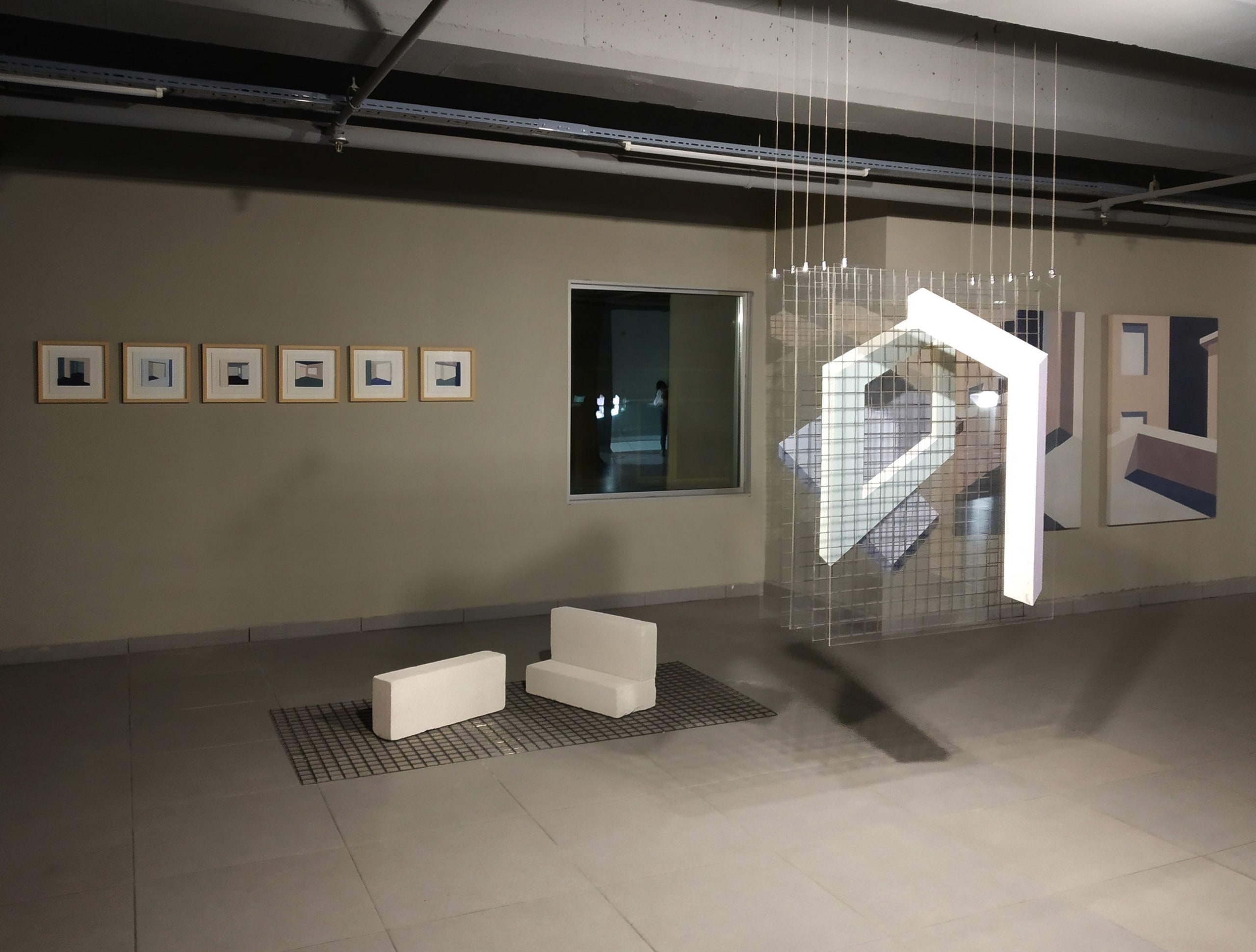 Layers 11 by Ufuk Yılmaz — enamel on plexiglass plaques, 100x160x40 cm, 2019
