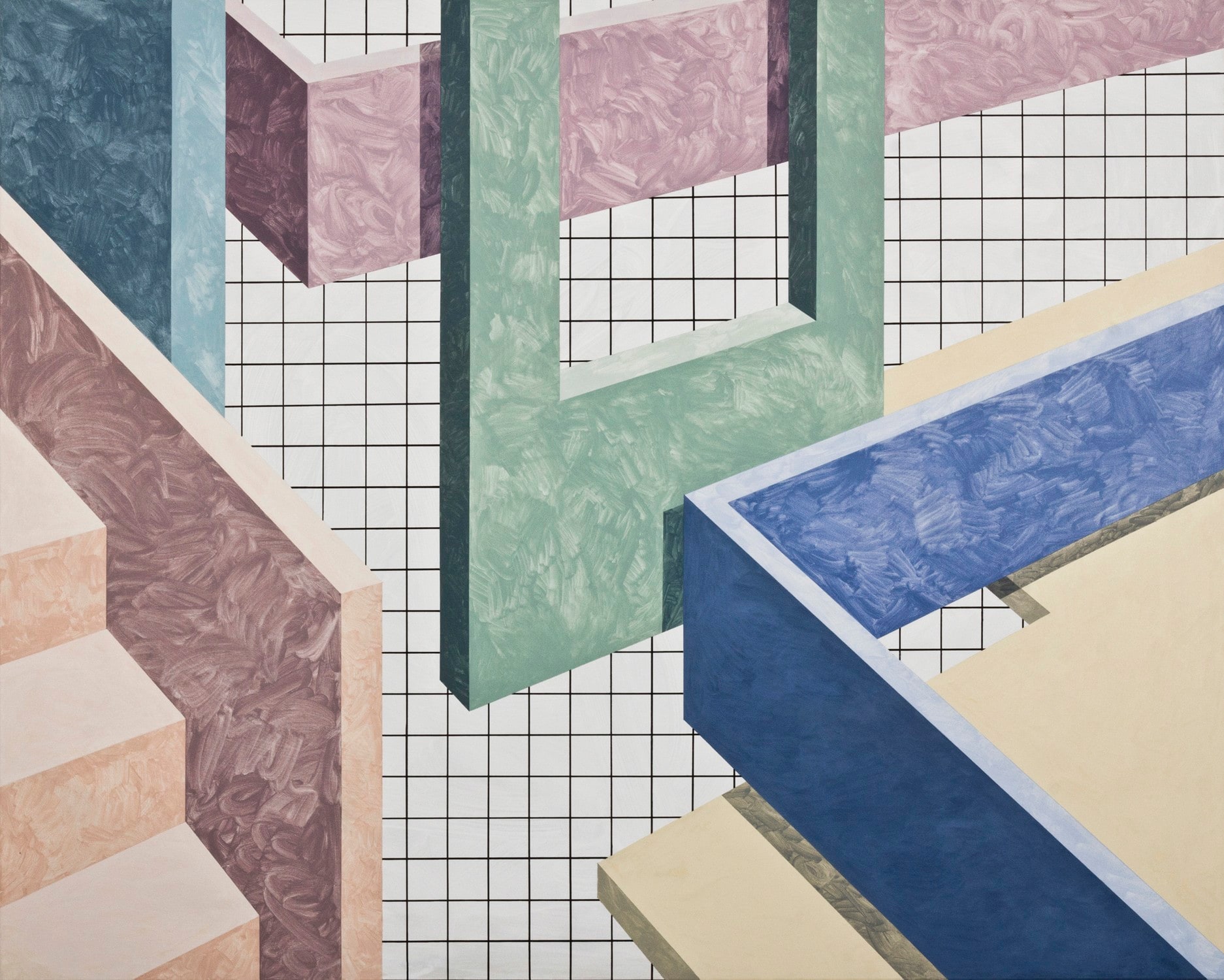 Layers 14 by Ufuk Yılmaz — acrylic on canvas, 120x150 cm, 2019