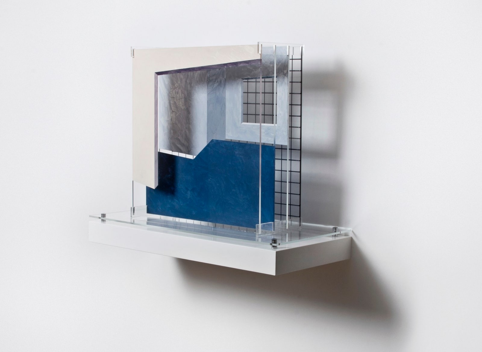 Layers 15 by Ufuk Yılmaz — enamel on plexiglass plaques, 40x40x12 cm, 2020