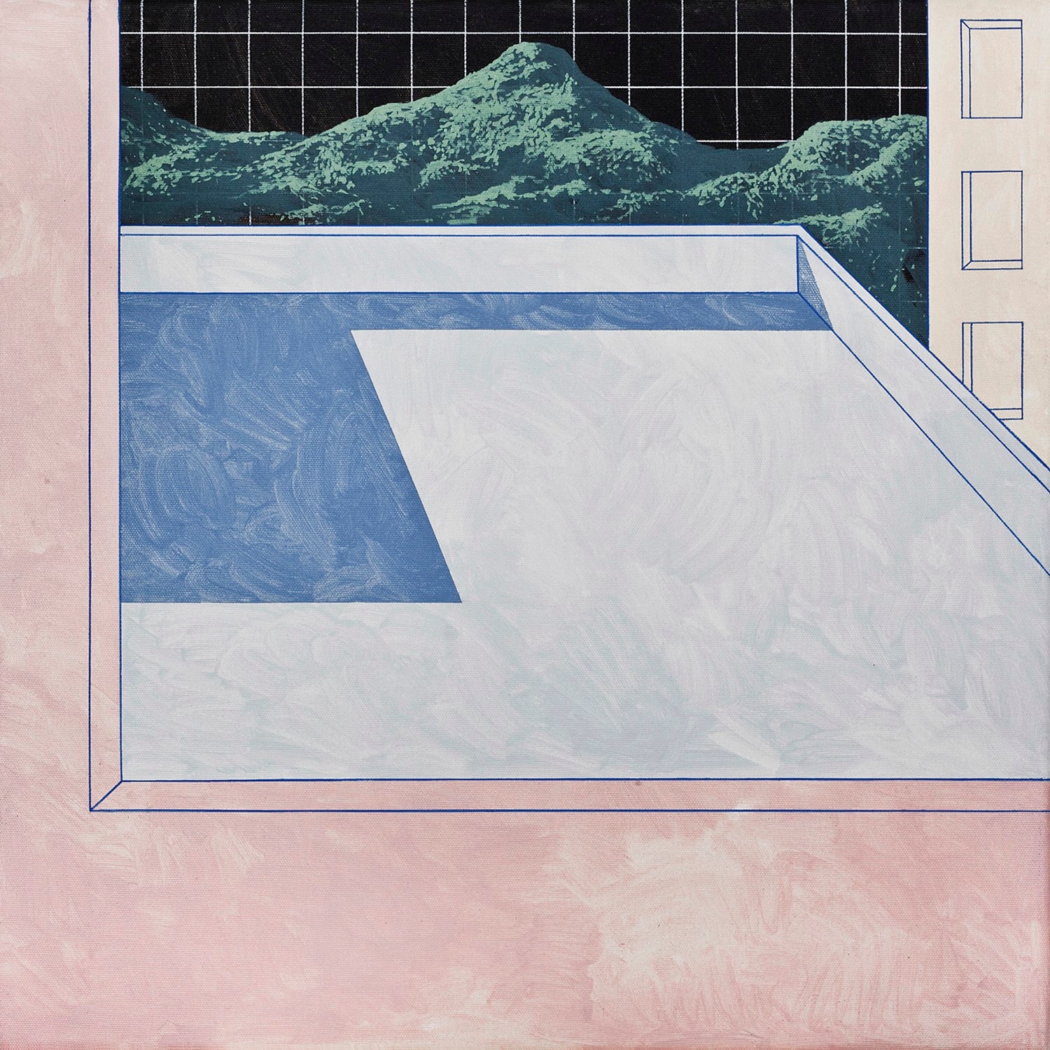 Layers 16 by Ufuk Yılmaz — acrylic on canvas, 50x50 cm, 2020