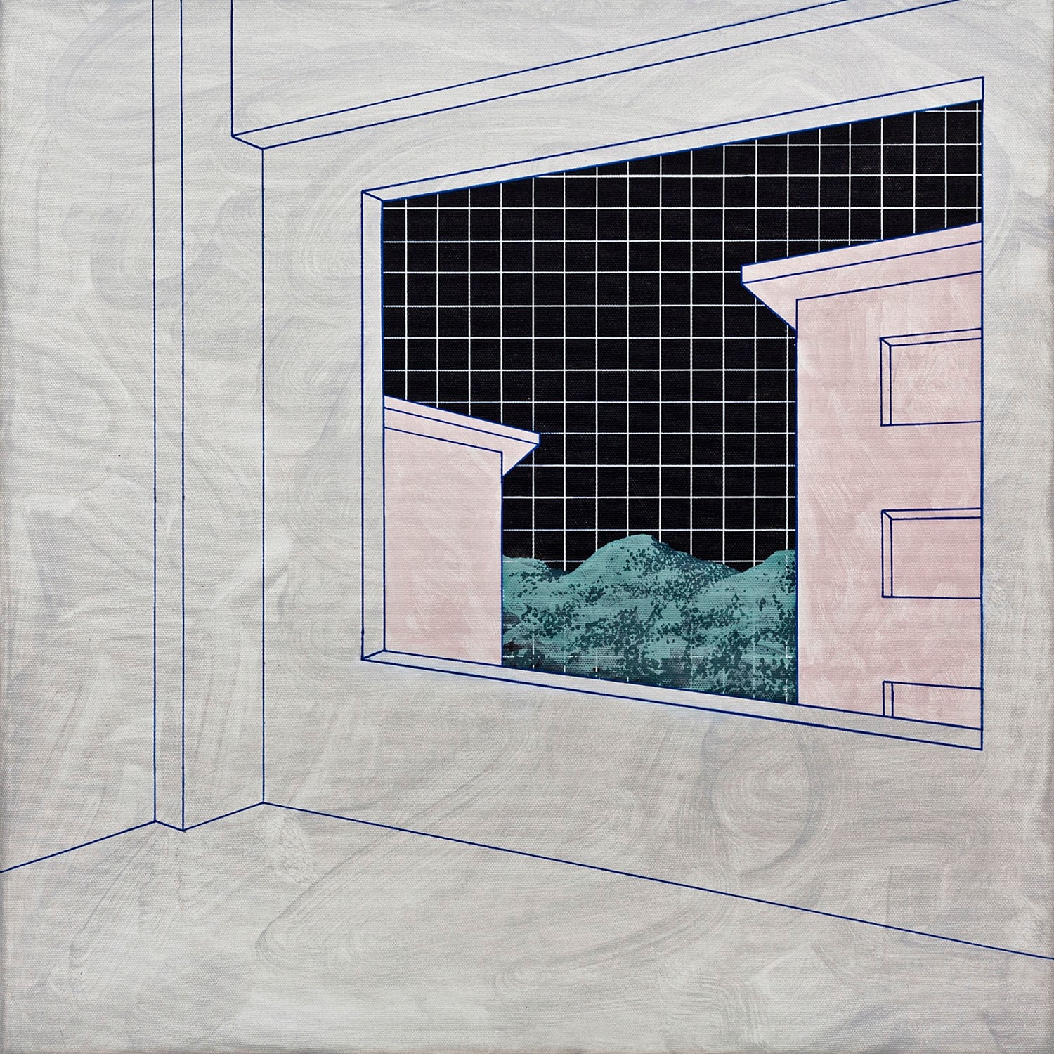 Layers 17 by Ufuk Yılmaz — acrylic on canvas, 50x50 cm, 2020