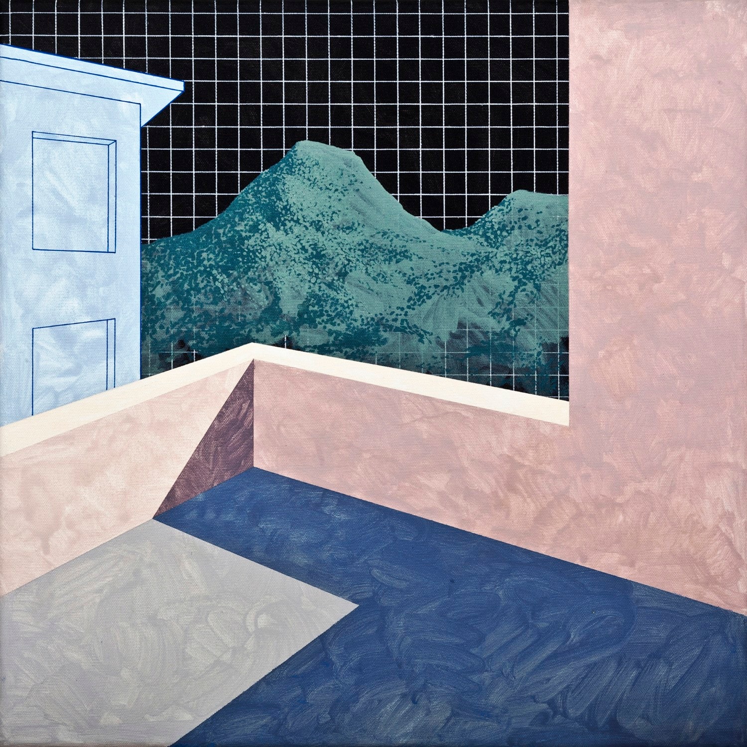 Layers 18 by Ufuk Yılmaz — acrylic on canvas, 50x50 cm, 2020