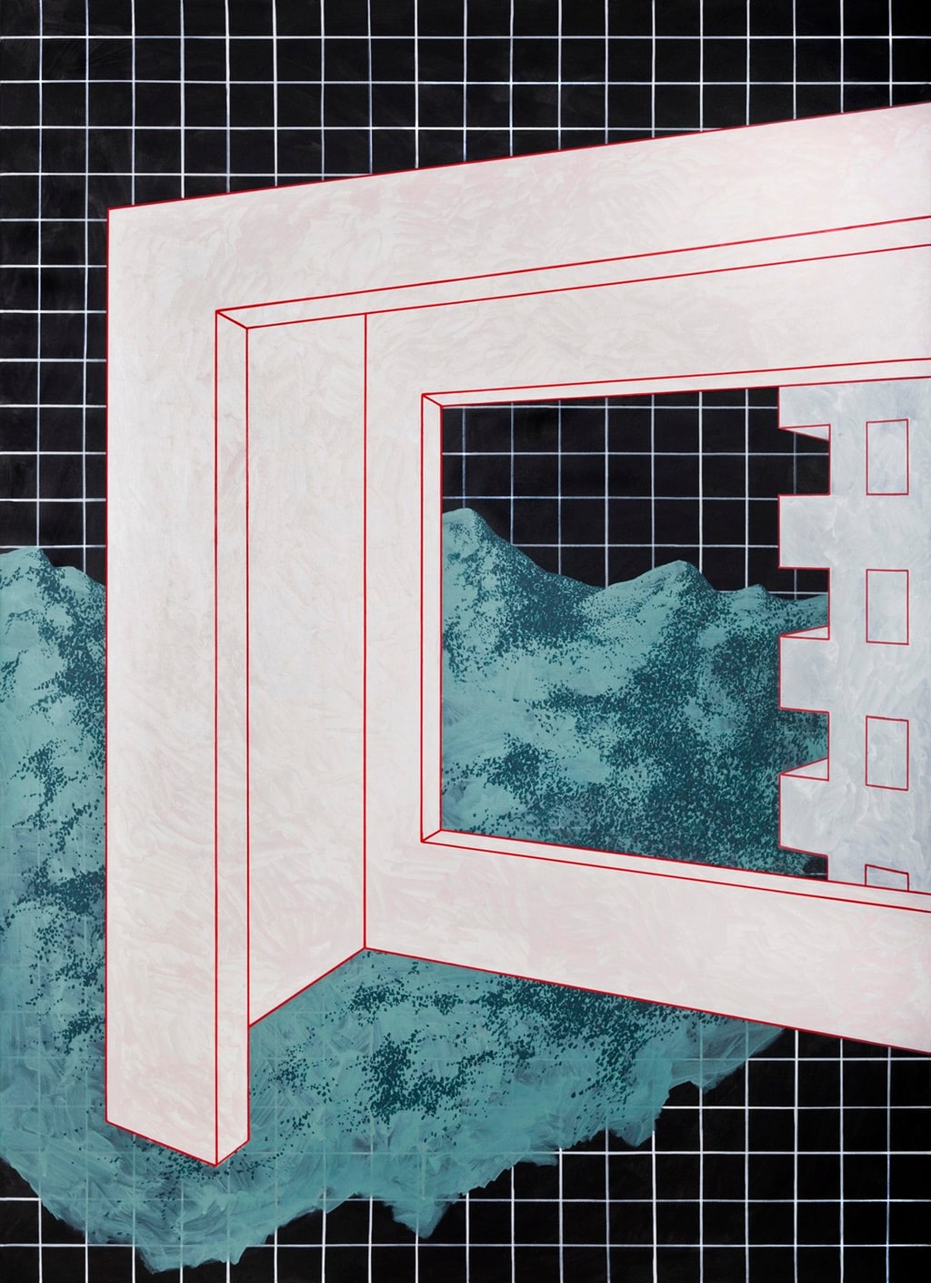 Layers 19 by Ufuk Yılmaz — acrylic on canvas, 100x140 cm, 2020