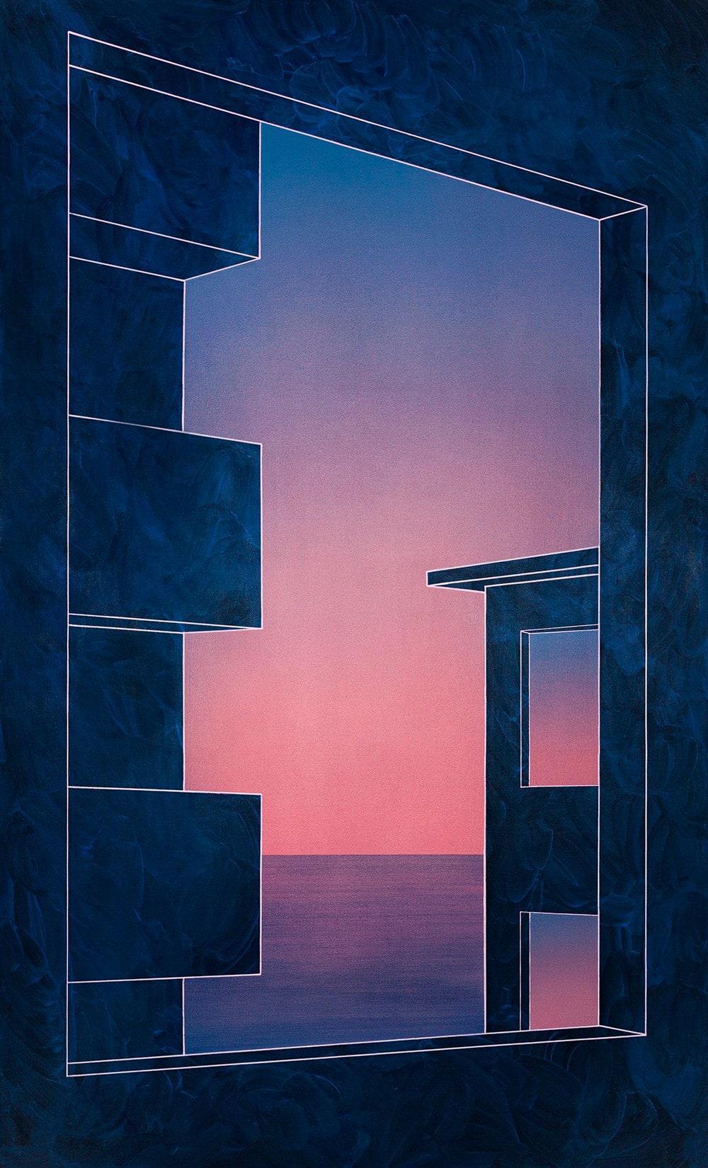 Layers 33 by Ufuk Yılmaz — acrylic on canvas, 100x165 cm, 2022