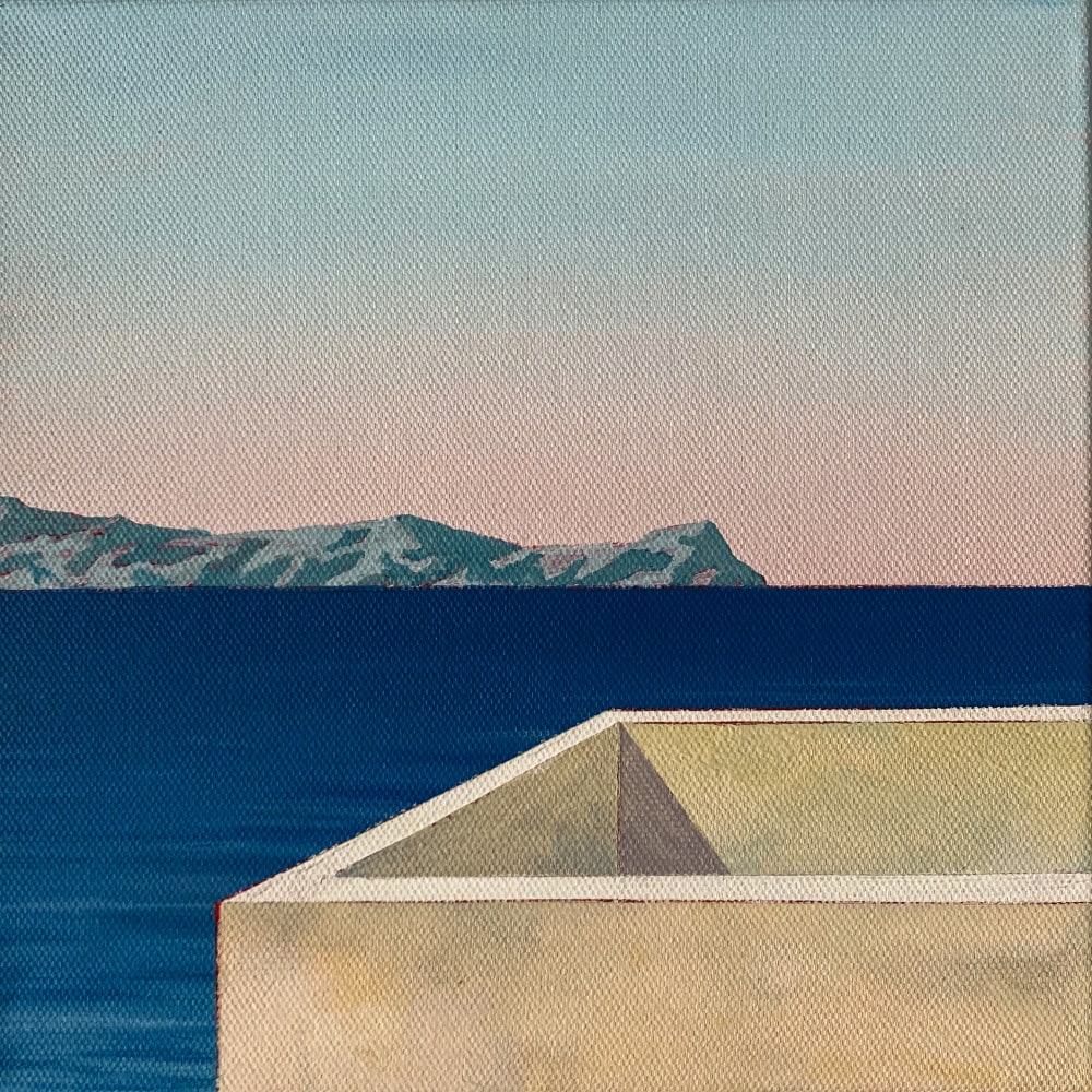 Turkish Mediterranean 2 by Ufuk Yılmaz — acrylic on canvas, 25x25 cm, 2025