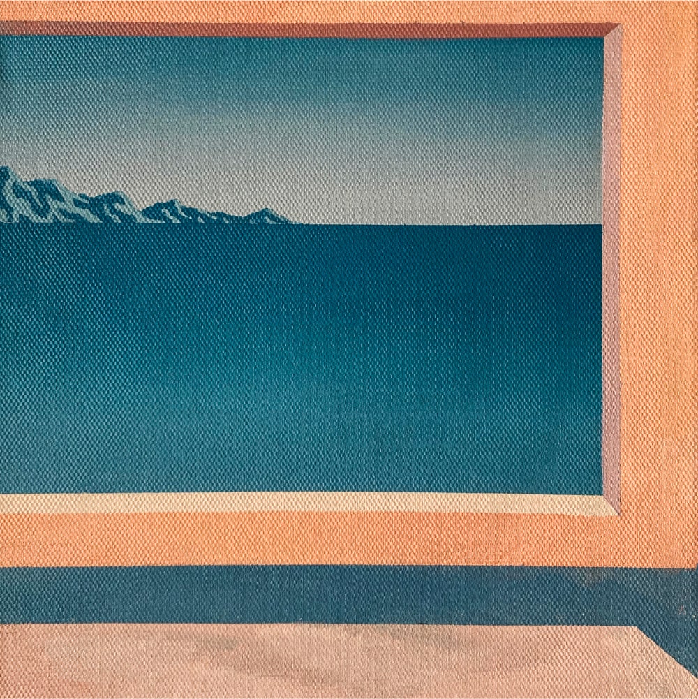 Turkish Mediterranean 9 by Ufuk Yılmaz — acrylic on canvas, 25x25 cm, 2025