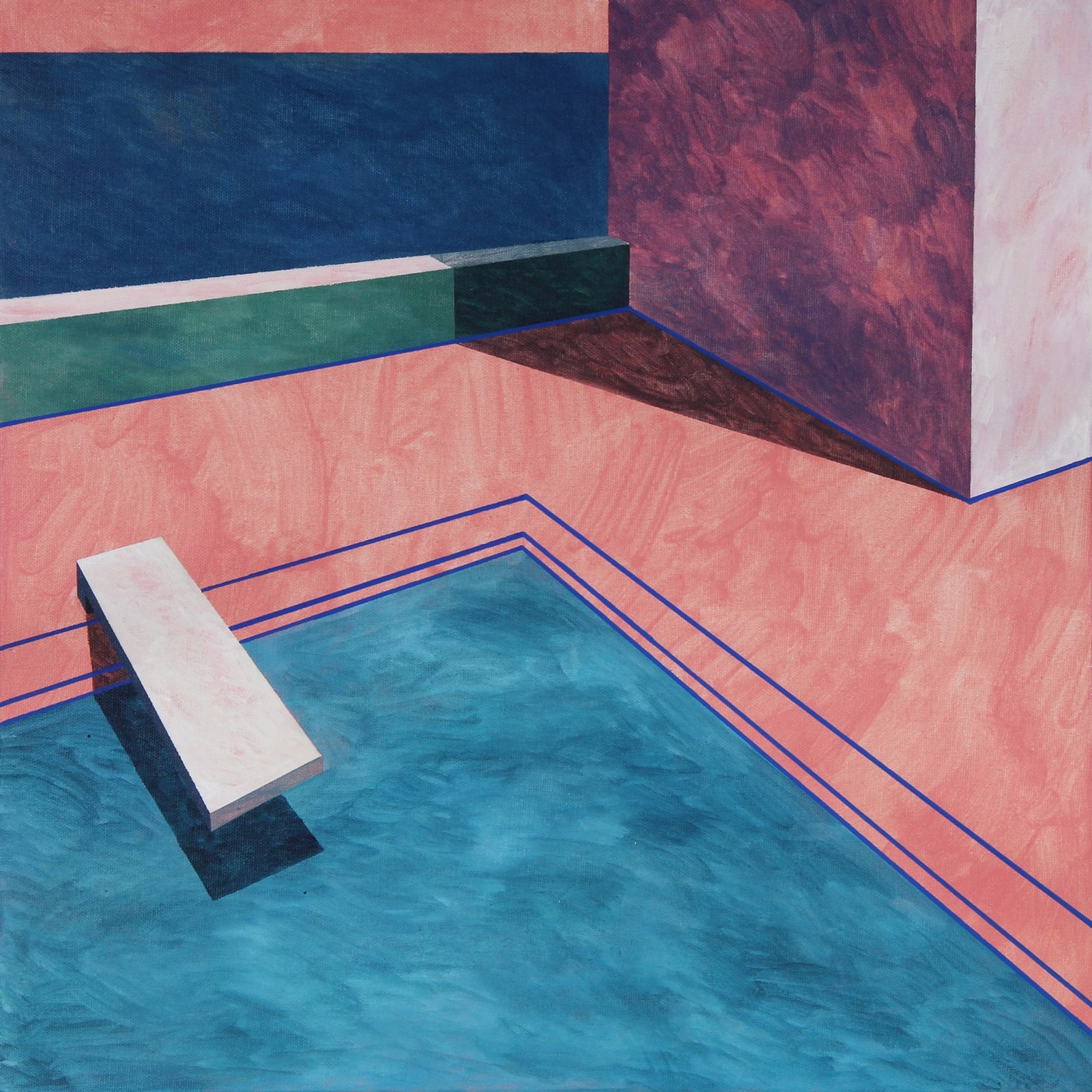Ufuk Yılmaz, Duvar 38 — tuval üzerine akrilik, 50x50 cm, 2018