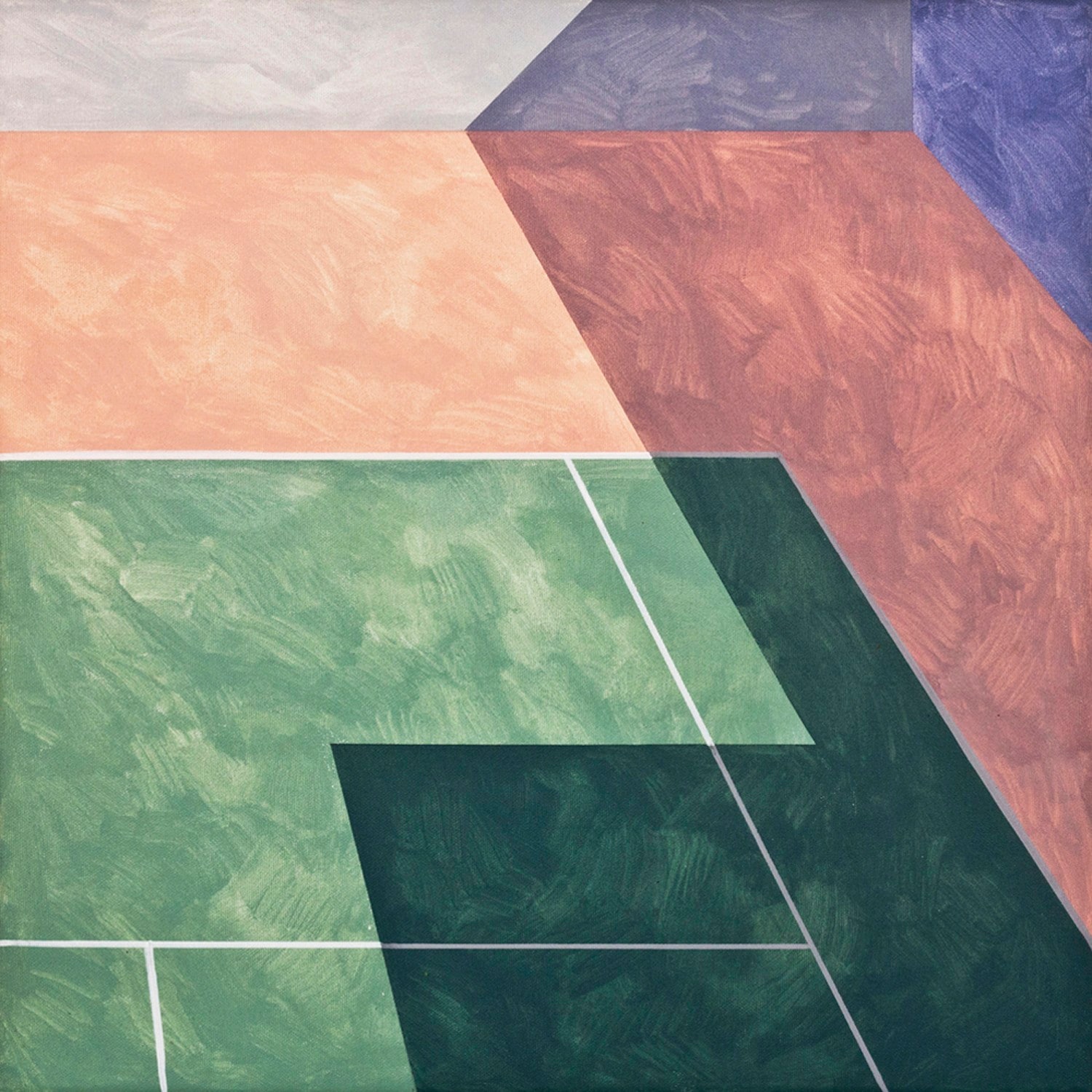 Ufuk Yılmaz, Duvar 54 — tuval üzerine akrilik, 50x50 cm, 2022