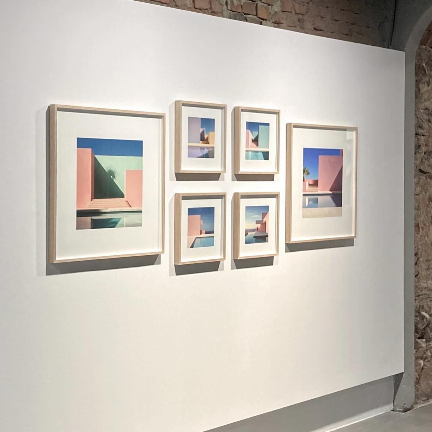 Framed Serene prints by Ufuk Yılmaz on a white gallery wall